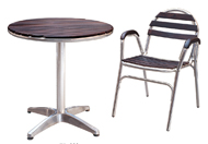 Aluminum wooden chairs